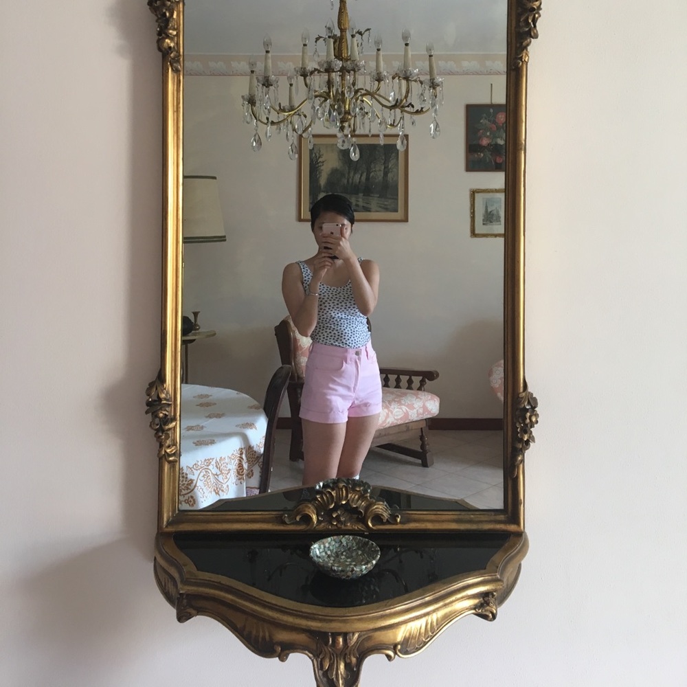 Pink American Apparel High Waisted Shorts